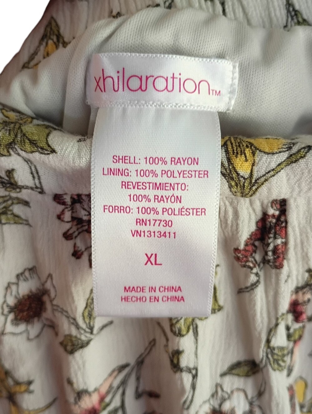❤️ Xhilaration High/Low Floral Skirt Size XL - Picture 2 of 3